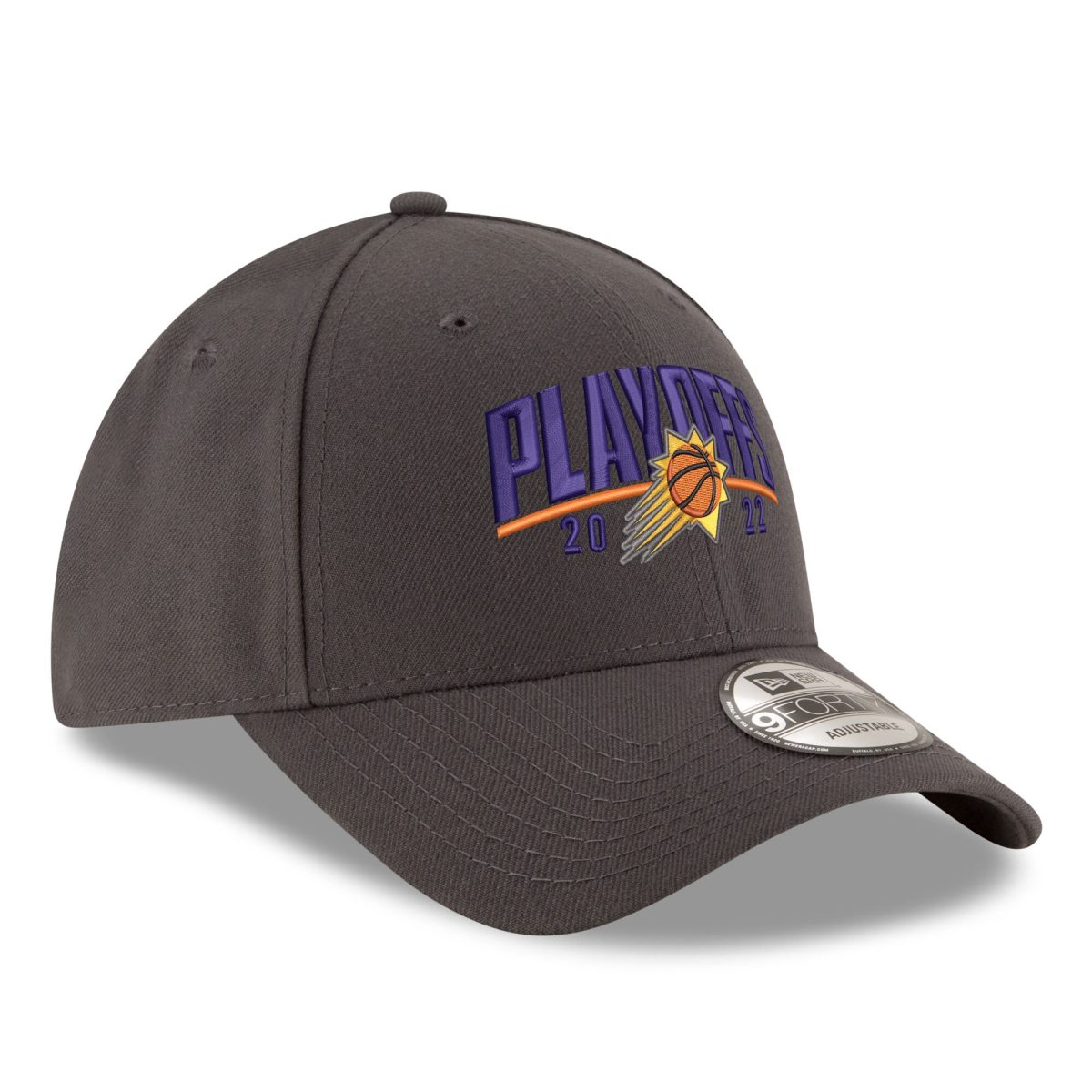 Phoenix Suns mens phoenix suns new era gray 2022 nba playoffs arch 9forty adjustable hat Collection | Official Suns Shop