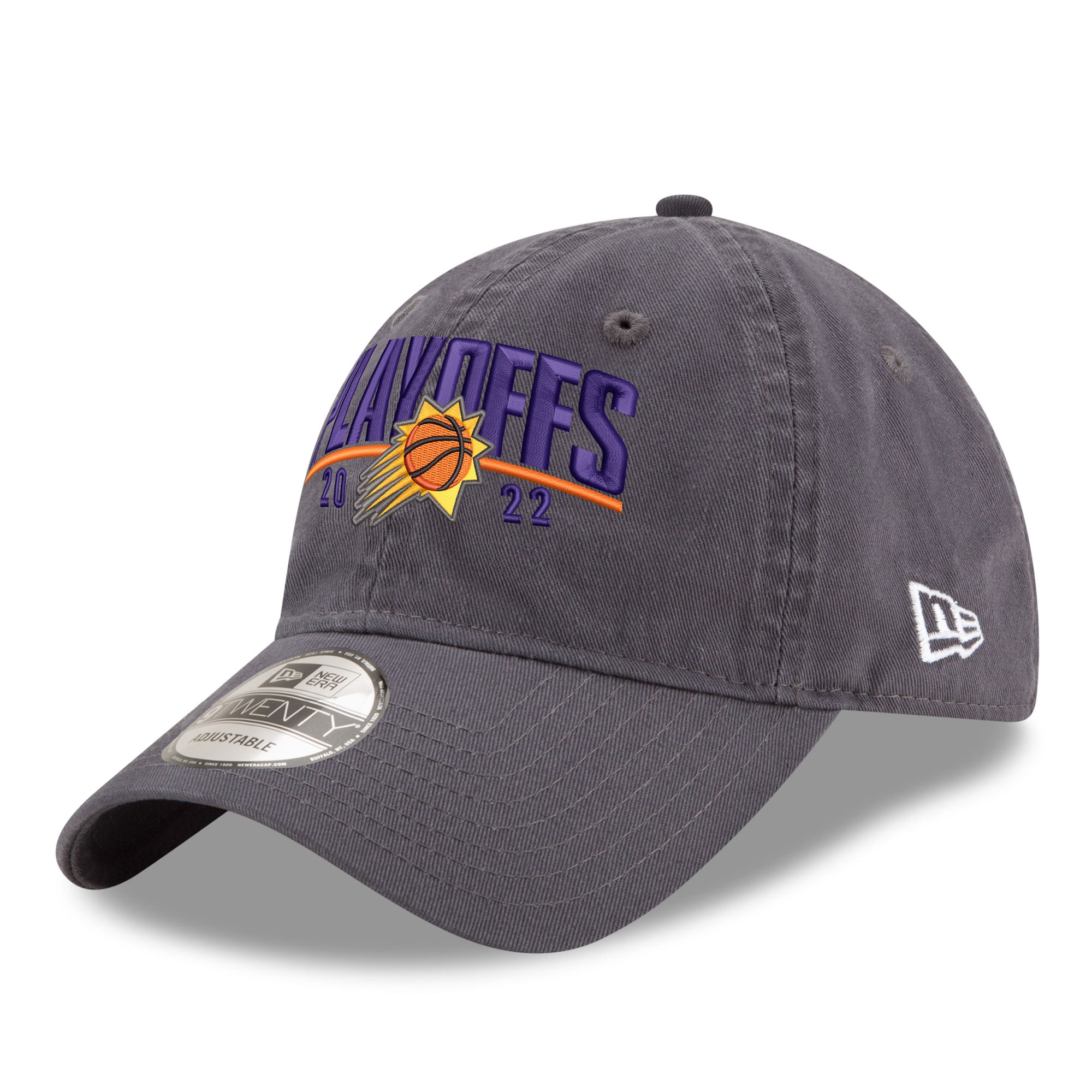 Phoenix Suns mens phoenix suns new era gray 2022 nba playoffs arch 9twenty adjustable hat Collection | Official Suns Shop