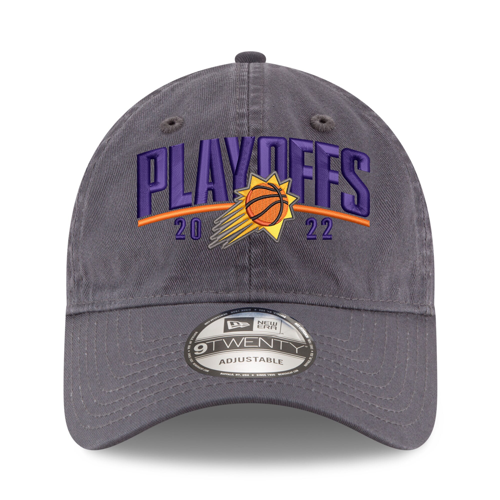 Phoenix Suns mens phoenix suns new era gray 2022 nba playoffs arch 9twenty adjustable hat Collection | Official Suns Shop