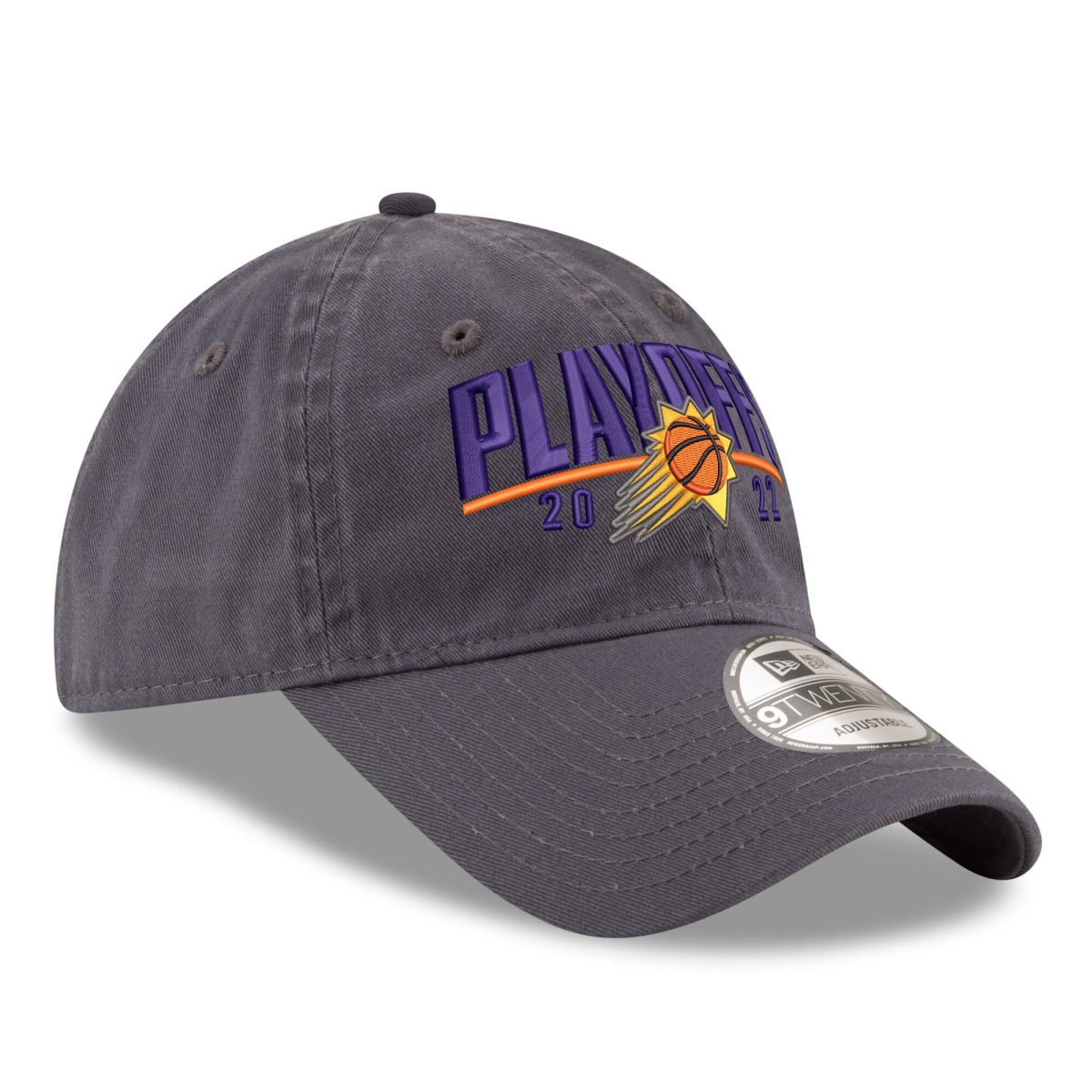 Phoenix Suns mens phoenix suns new era gray 2022 nba playoffs arch 9twenty adjustable hat Collection | Official Suns Shop