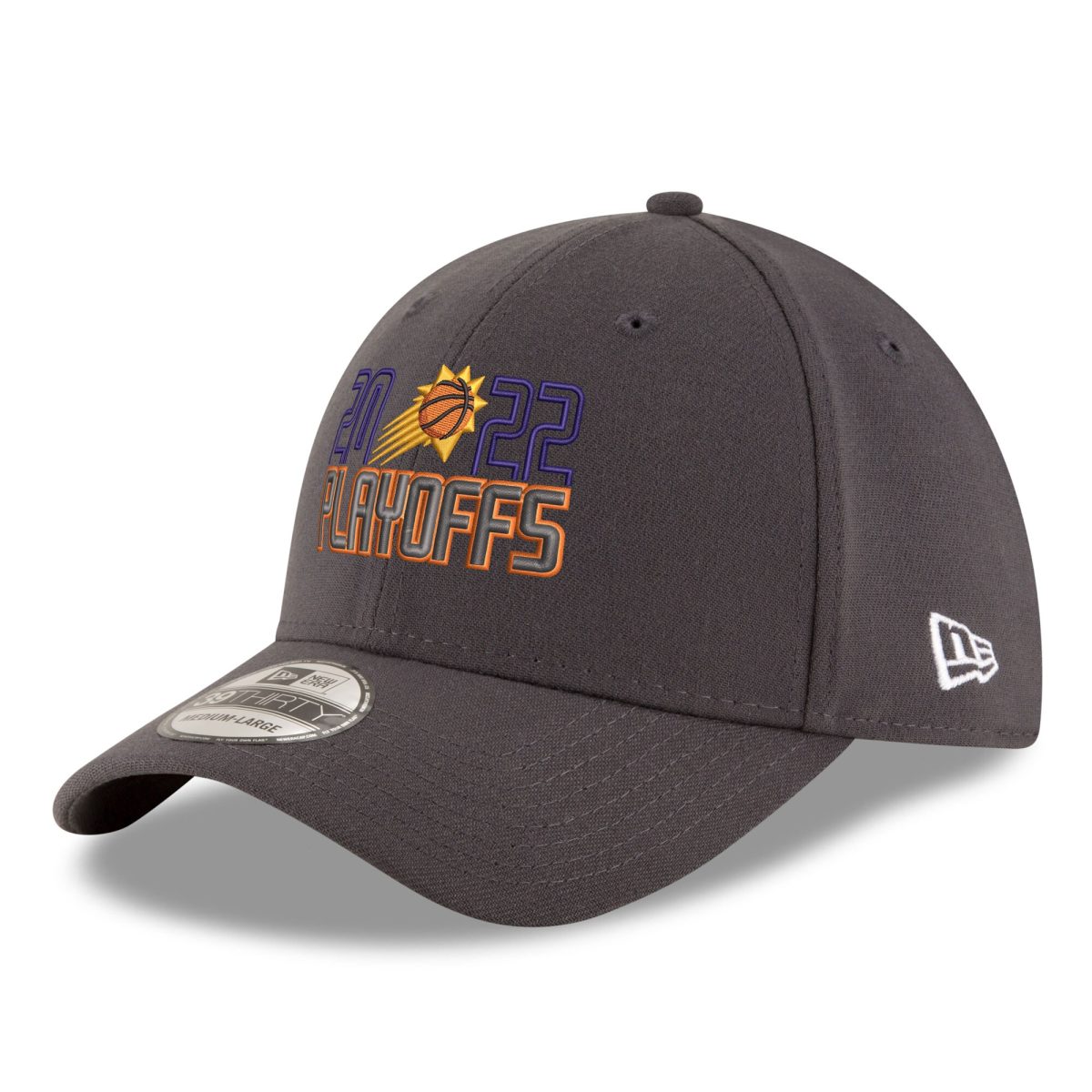 Phoenix Suns mens phoenix suns new era gray 2022 nba playoffs bubble letter 39thirty flex hat Collection | Official Suns Shop
