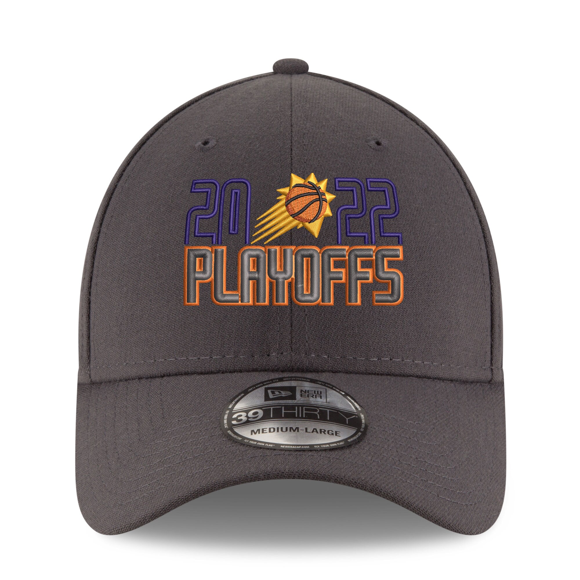 Phoenix Suns mens phoenix suns new era gray 2022 nba playoffs bubble letter 39thirty flex hat Collection | Official Suns Shop
