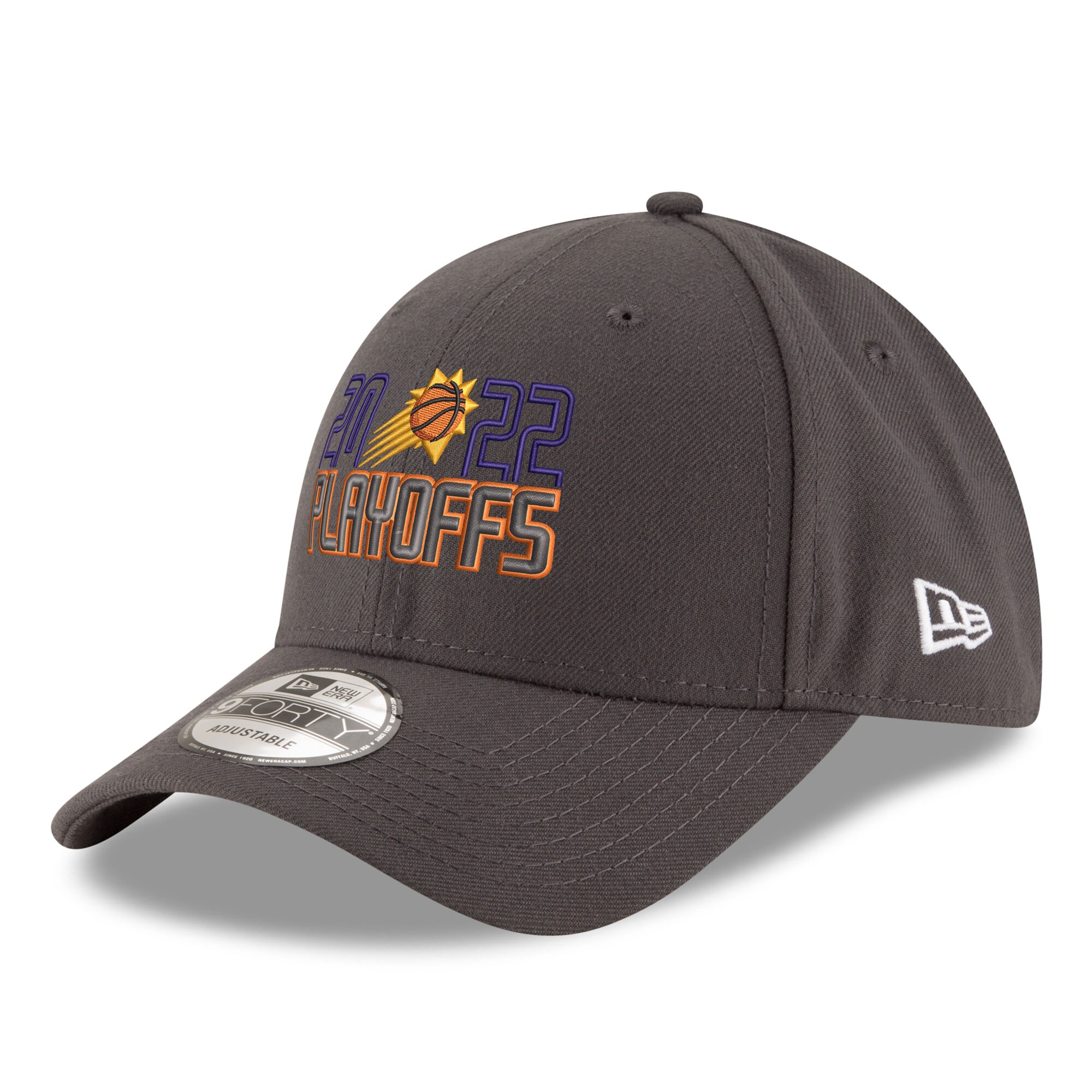 Phoenix Suns mens phoenix suns new era gray 2022 nba playoffs bubble letter 9forty adjustable hat Collection | Official Suns Shop