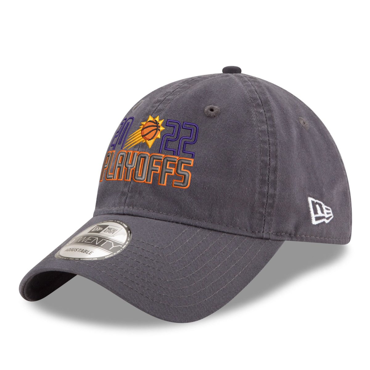 Phoenix Suns mens phoenix suns new era gray 2022 nba playoffs bubble letter 9twenty adjustable hat Collection | Official Suns Shop