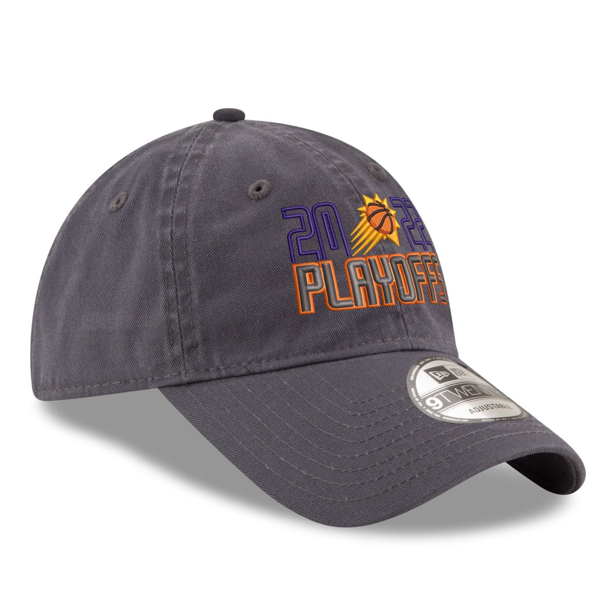 Phoenix Suns mens phoenix suns new era gray 2022 nba playoffs bubble letter 9twenty adjustable hat Collection | Official Suns Shop