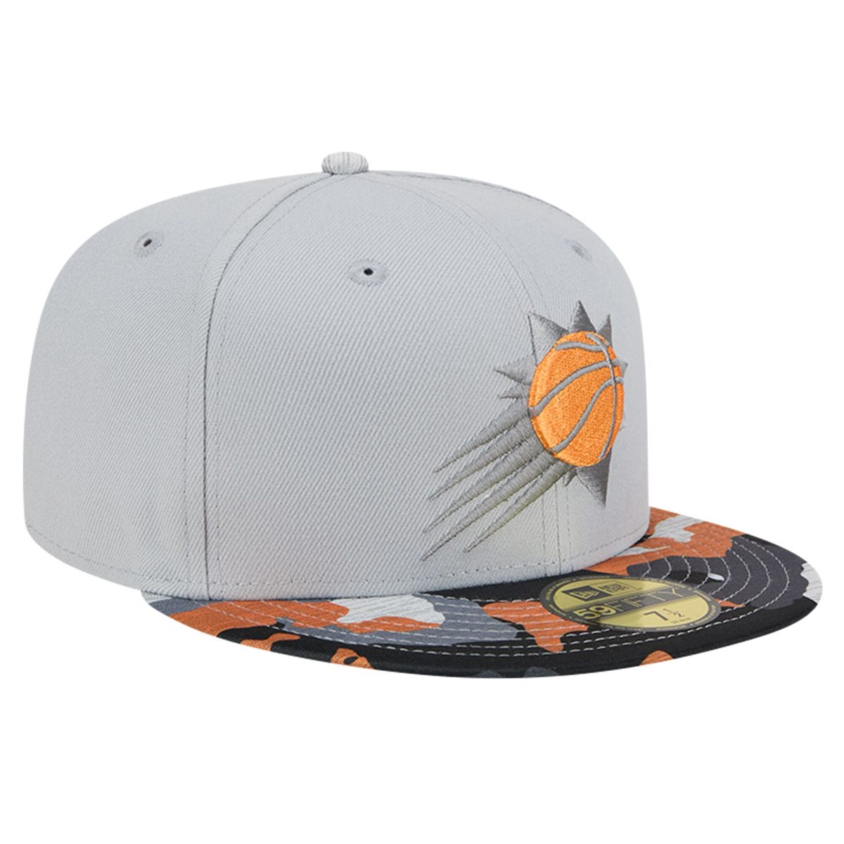 Phoenix Suns mens phoenix suns new era gray active color camo visor 59fifty fitted hat Collection | Official Suns Shop