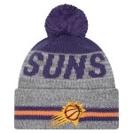 Phoenix Suns mens phoenix suns new era gray sport night runner cuffed knit hat with pom Collection | Official Suns Shop