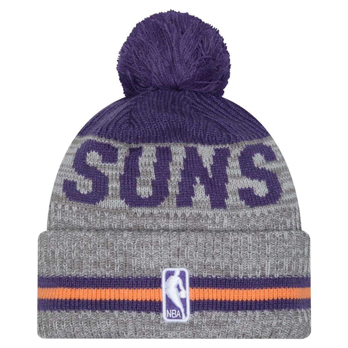 Phoenix Suns mens phoenix suns new era gray sport night runner cuffed knit hat with pom Collection | Official Suns Shop