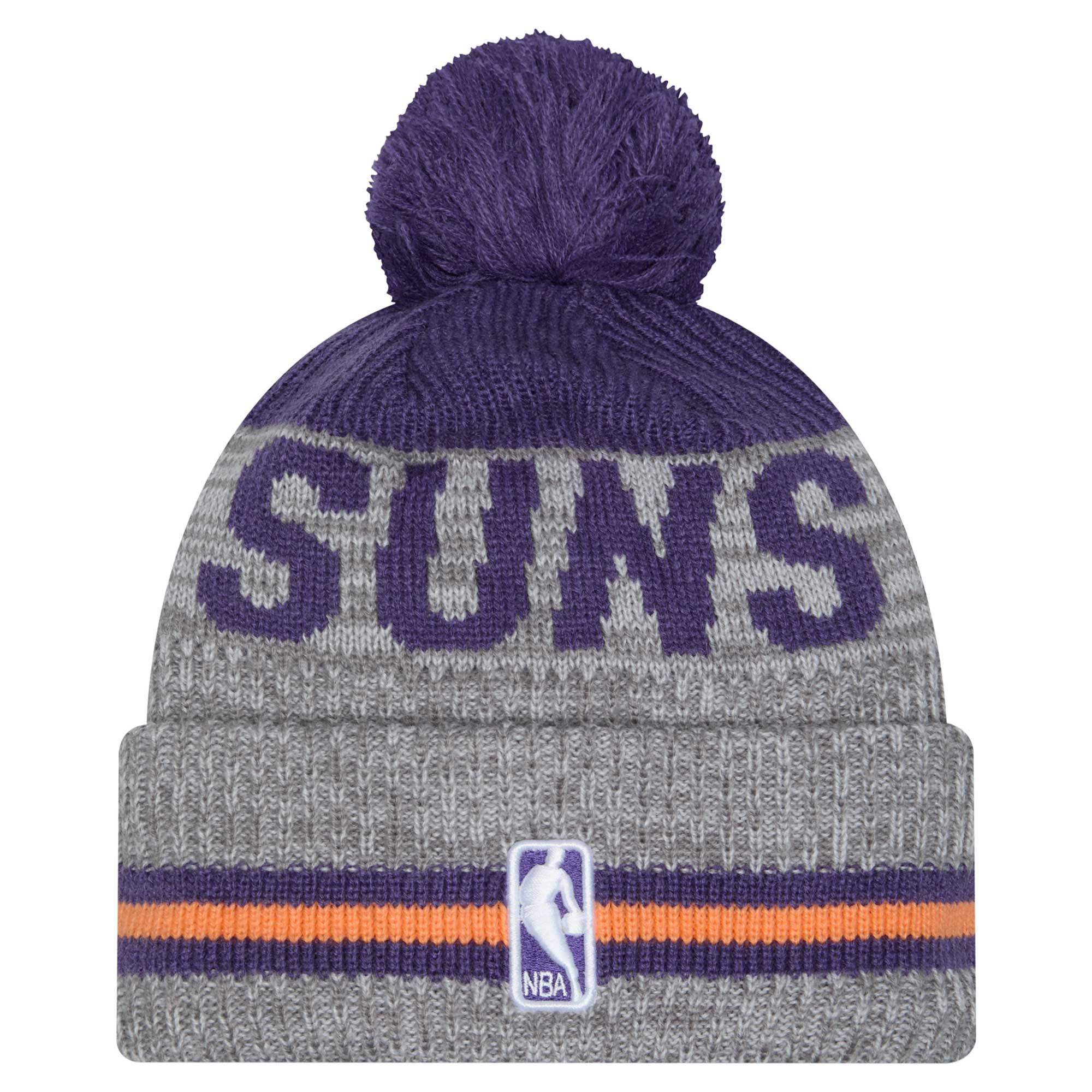 Phoenix Suns mens phoenix suns new era gray sport night runner cuffed knit hat with pom Collection | Official Suns Shop