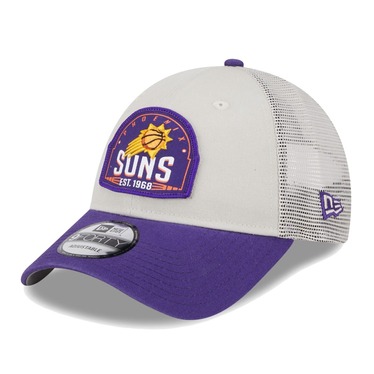 Phoenix Suns mens phoenix suns new era khakipurple throwback patch trucker 9forty adjustable hat Collection | Official Suns Shop