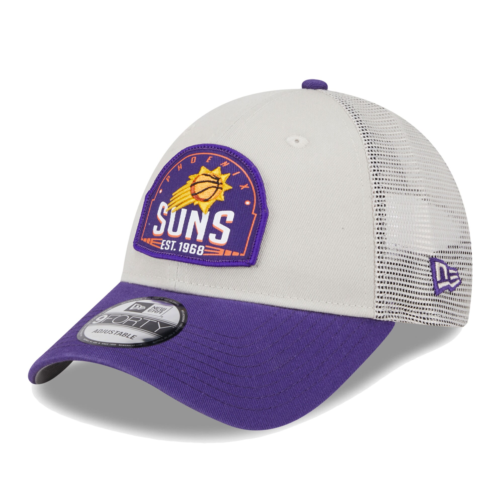 Phoenix Suns mens phoenix suns new era khakipurple throwback patch trucker 9forty adjustable hat Collection | Official Suns Shop