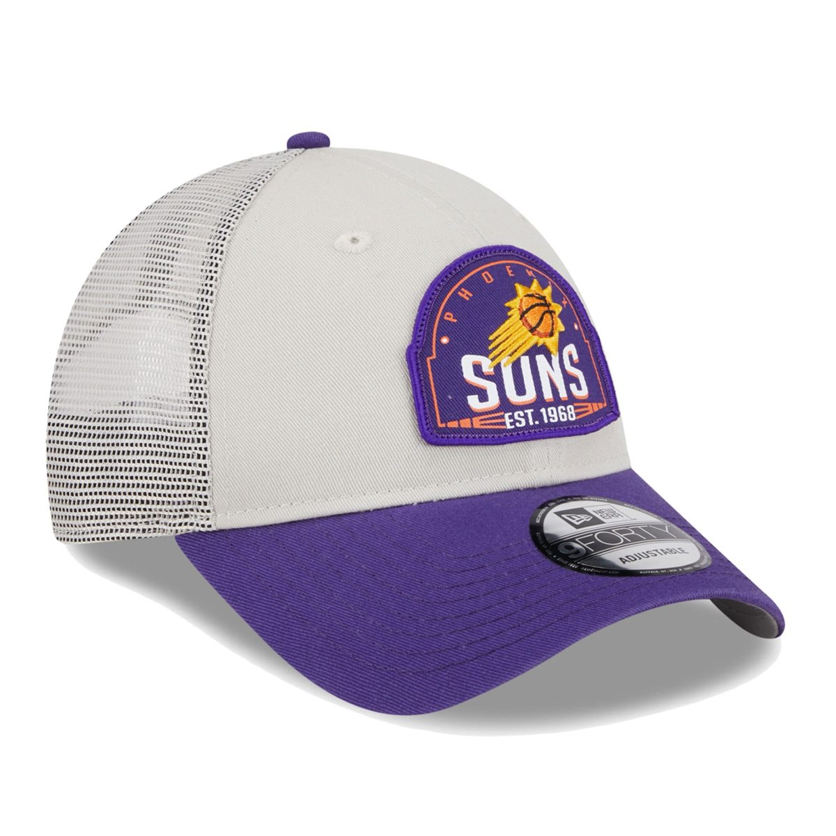 Phoenix Suns mens phoenix suns new era khakipurple throwback patch trucker 9forty adjustable hat Collection | Official Suns Shop