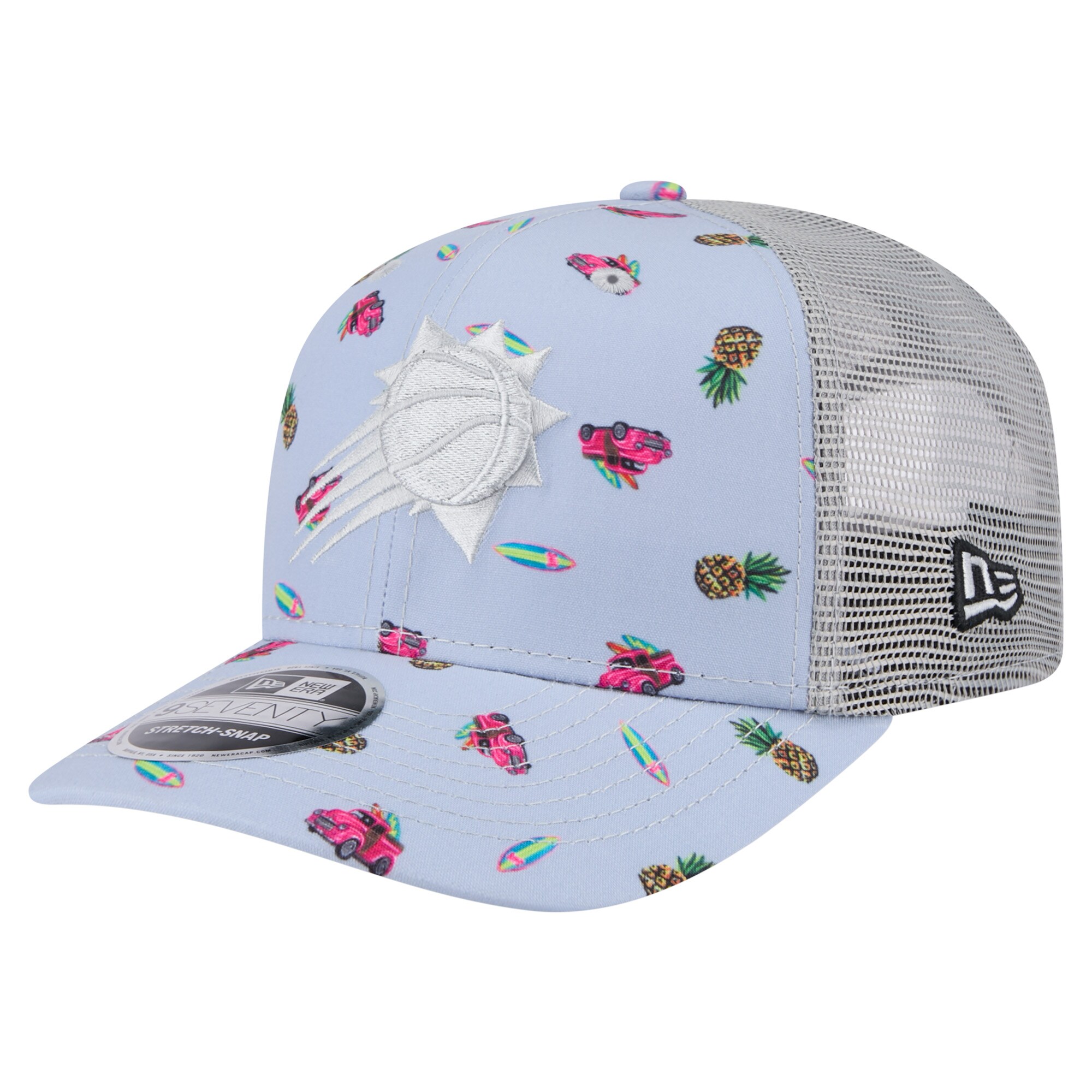 Phoenix Suns mens phoenix suns new era light bluegray adventure aloha pattern 9seventy stretch-snap hat Collection | Official Suns Shop
