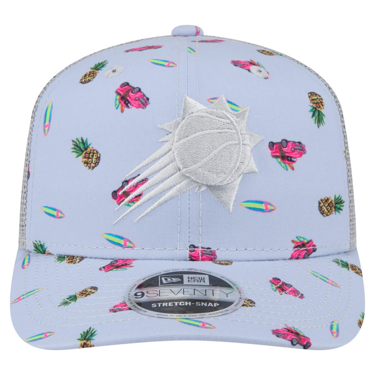 Phoenix Suns mens phoenix suns new era light bluegray adventure aloha pattern 9seventy stretch-snap hat Collection | Official Suns Shop