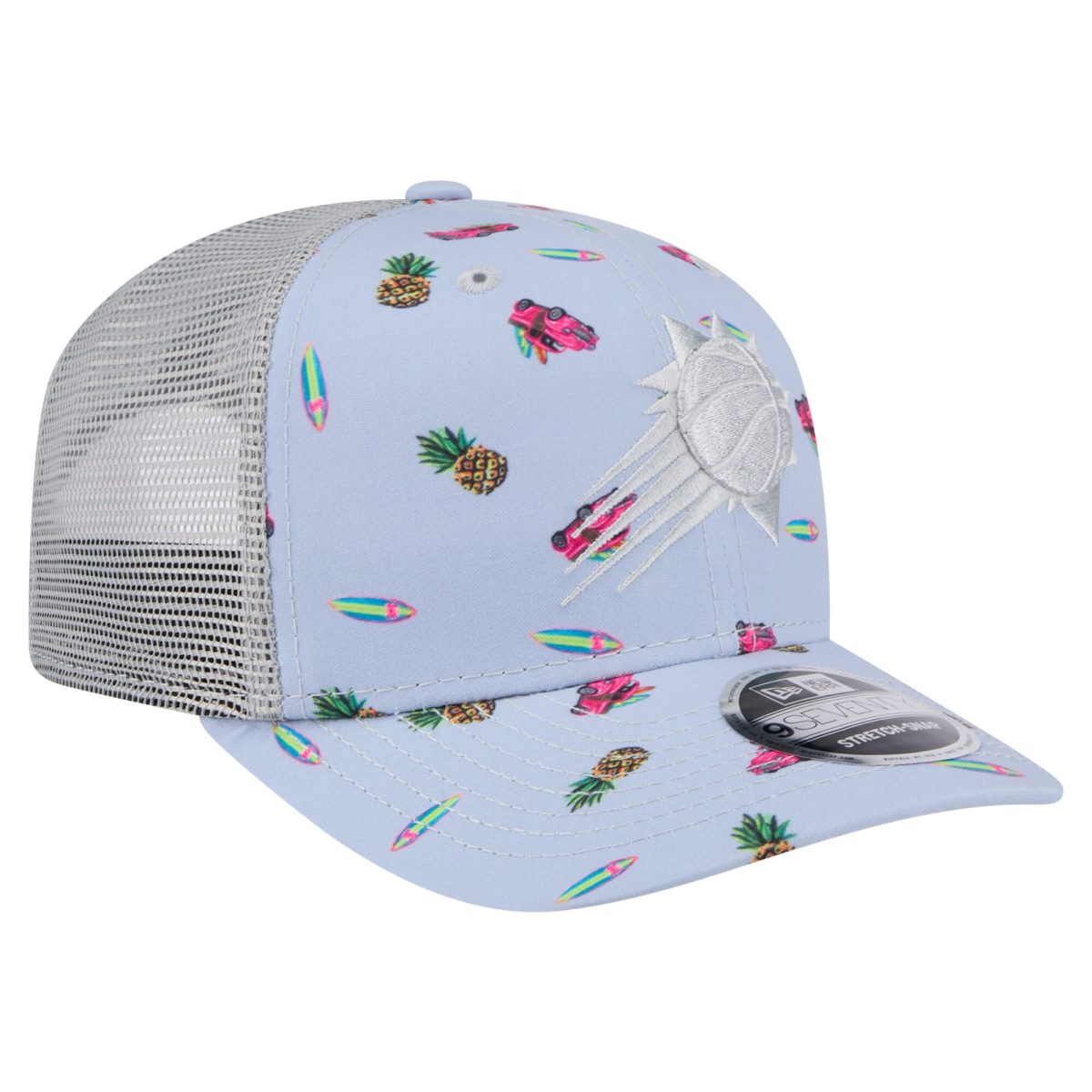 Phoenix Suns mens phoenix suns new era light bluegray adventure aloha pattern 9seventy stretch-snap hat Collection | Official Suns Shop