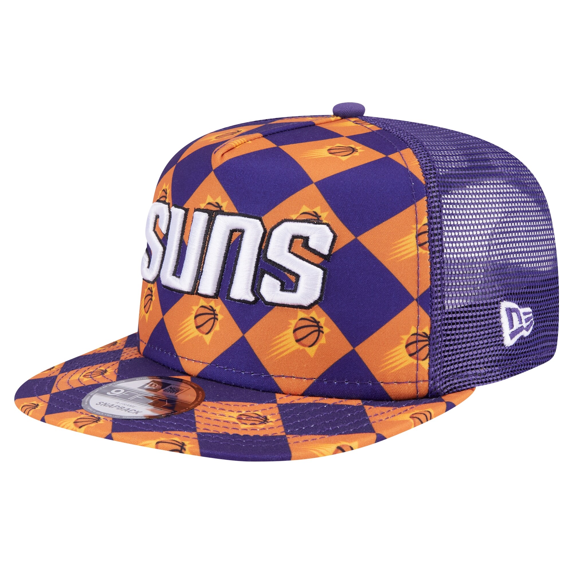 Phoenix Suns mens phoenix suns new era purple seeing diamonds a-frame trucker 9fifty snapback hat Collection | Official Suns Shop