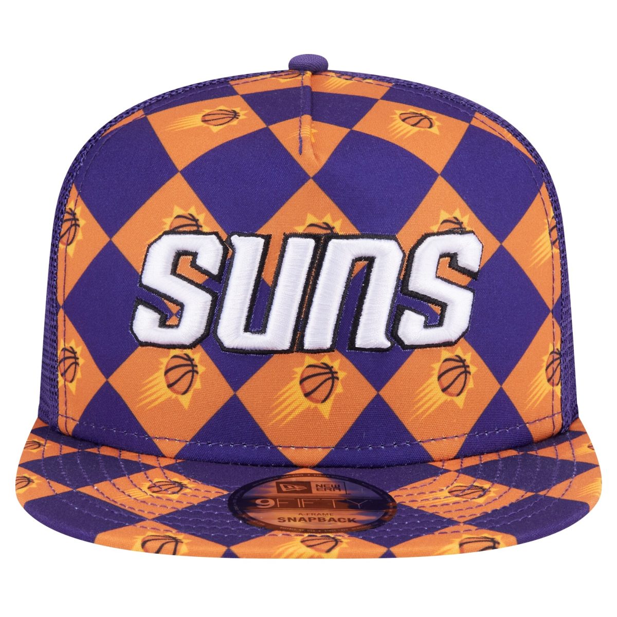 Phoenix Suns mens phoenix suns new era purple seeing diamonds a-frame trucker 9fifty snapback hat Collection | Official Suns Shop