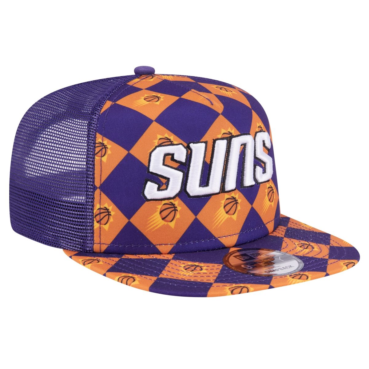 Phoenix Suns mens phoenix suns new era purple seeing diamonds a-frame trucker 9fifty snapback hat Collection | Official Suns Shop