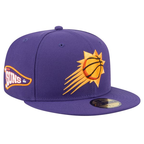 Phoenix Suns mens phoenix suns new era purple throwback pennant 59fifty fitted hat Collection | Official Suns Shop
