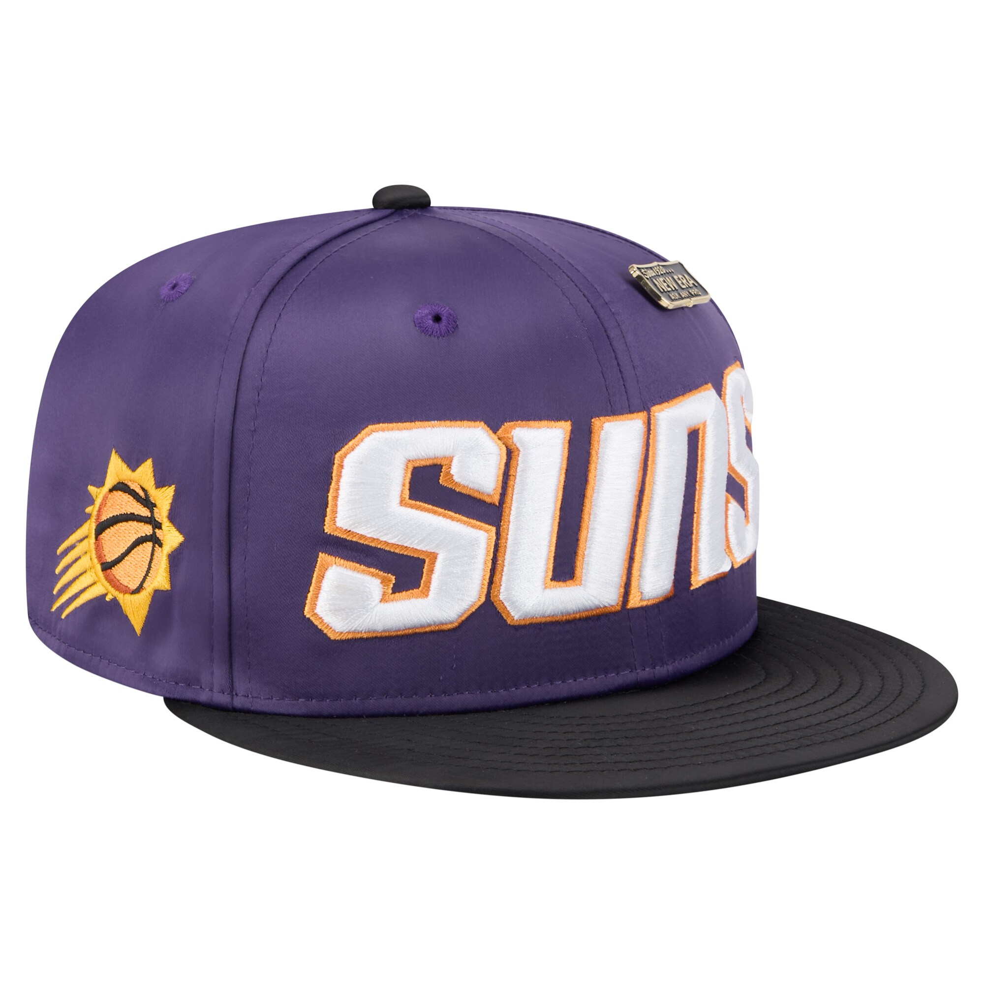 Phoenix Suns mens phoenix suns new era purpleblack throwback satin vintage pin two-tone 59fifty fitted hat Collection | Official Suns Shop