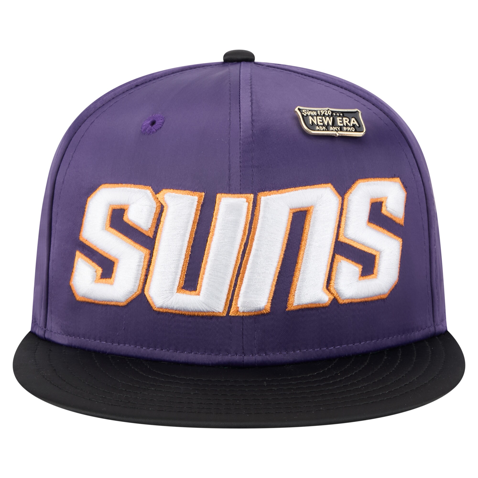 Phoenix Suns mens phoenix suns new era purpleblack throwback satin vintage pin two-tone 59fifty fitted hat Collection | Official Suns Shop