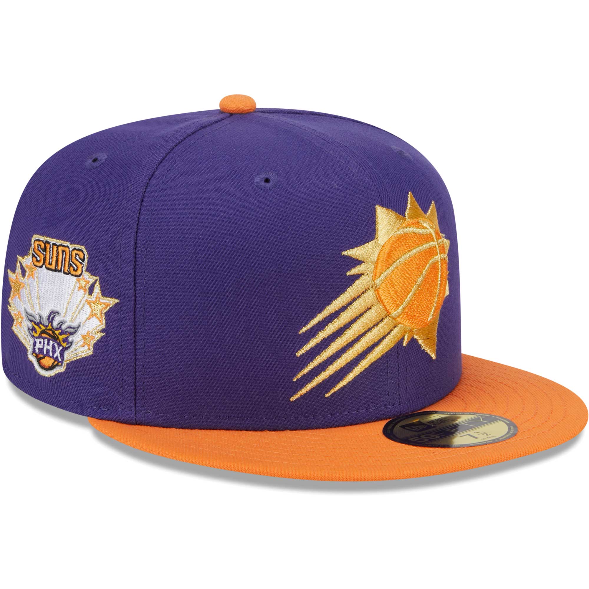 Phoenix Suns mens phoenix suns new era purpleorange gameday gold pop stars 59fifty fitted hat Collection | Official Suns Shop