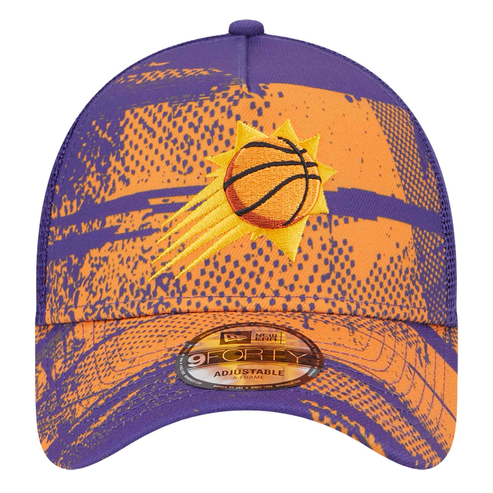 Phoenix Suns mens phoenix suns new era purpleorange tip off a-frame trucker 9forty adjustable hat Collection | Official Suns Shop