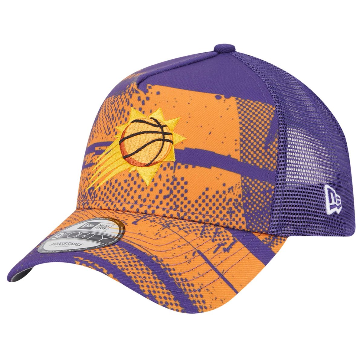 Phoenix Suns mens phoenix suns new era purpleorange tip off a-frame trucker 9forty adjustable hat Collection | Official Suns Shop