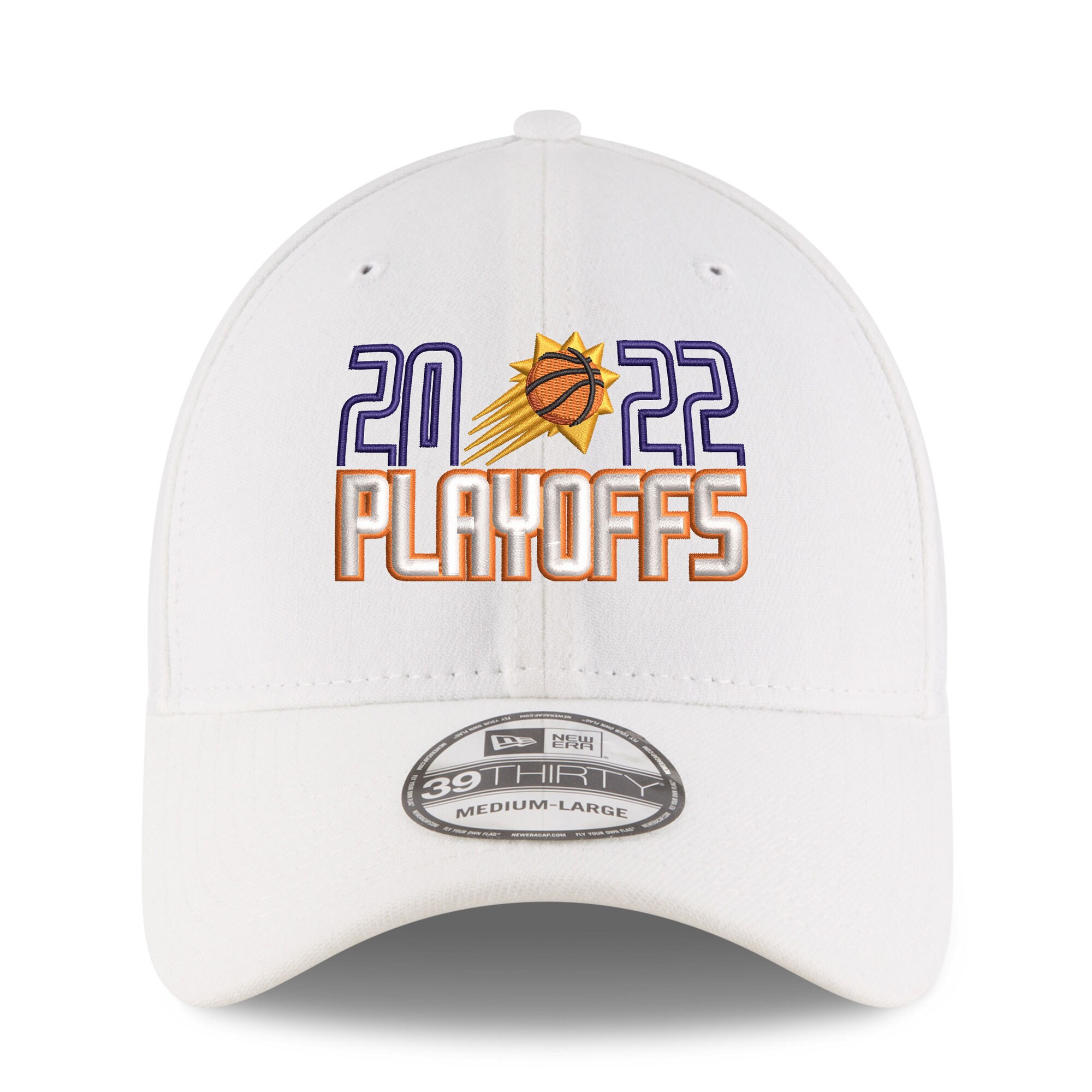 Phoenix Suns mens phoenix suns new era white 2022 nba playoffs bubble letter 39thirty flex hat Collection | Official Suns Shop