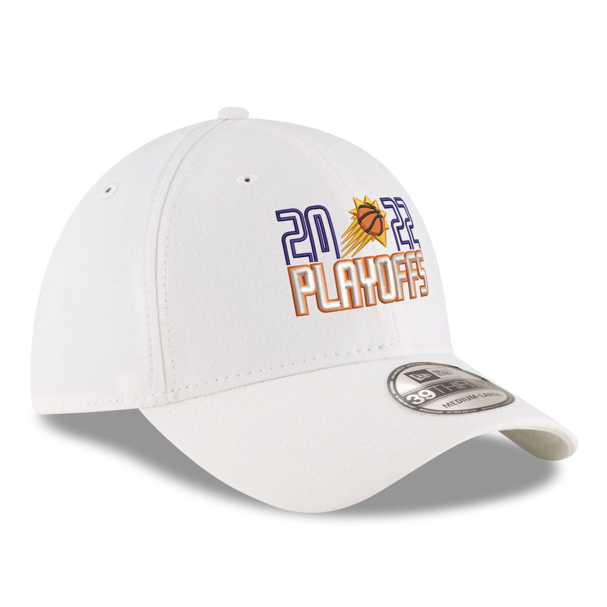 Phoenix Suns mens phoenix suns new era white 2022 nba playoffs bubble letter 39thirty flex hat Collection | Official Suns Shop