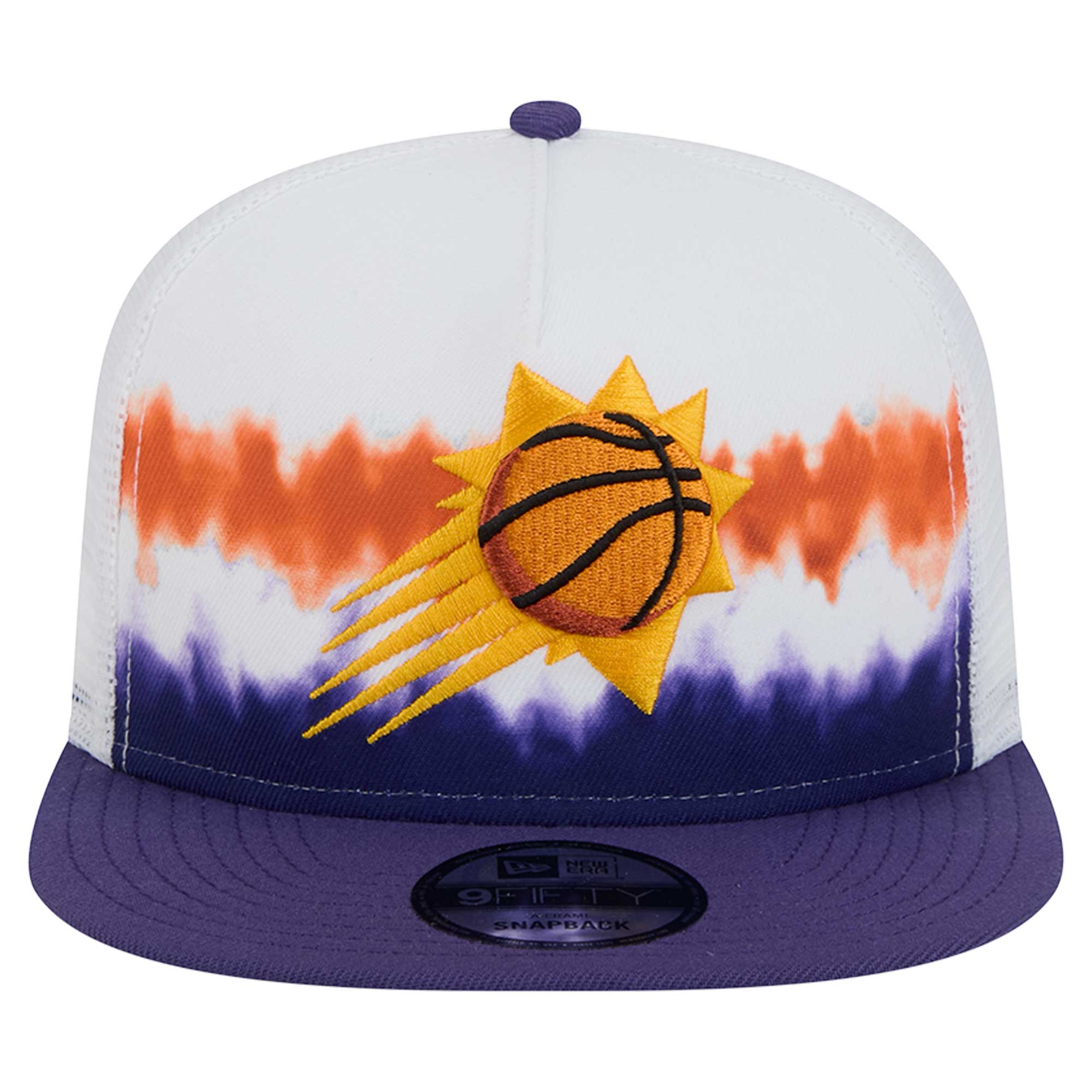 Phoenix Suns mens phoenix suns new era whitepurple dip-dye 9fifty a-frame trucker snapback hat Collection | Official Suns Shop