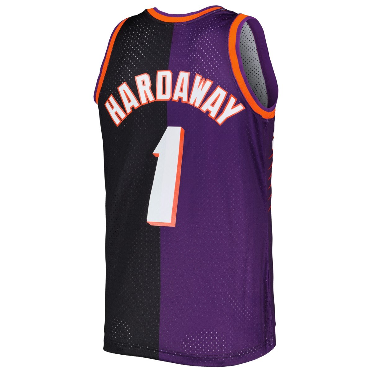 Phoenix Suns mens phoenix suns penny hardaway mitchell  ness purpleblack hardwood classics 199900 split swingman jersey Collection | Official Suns Shop