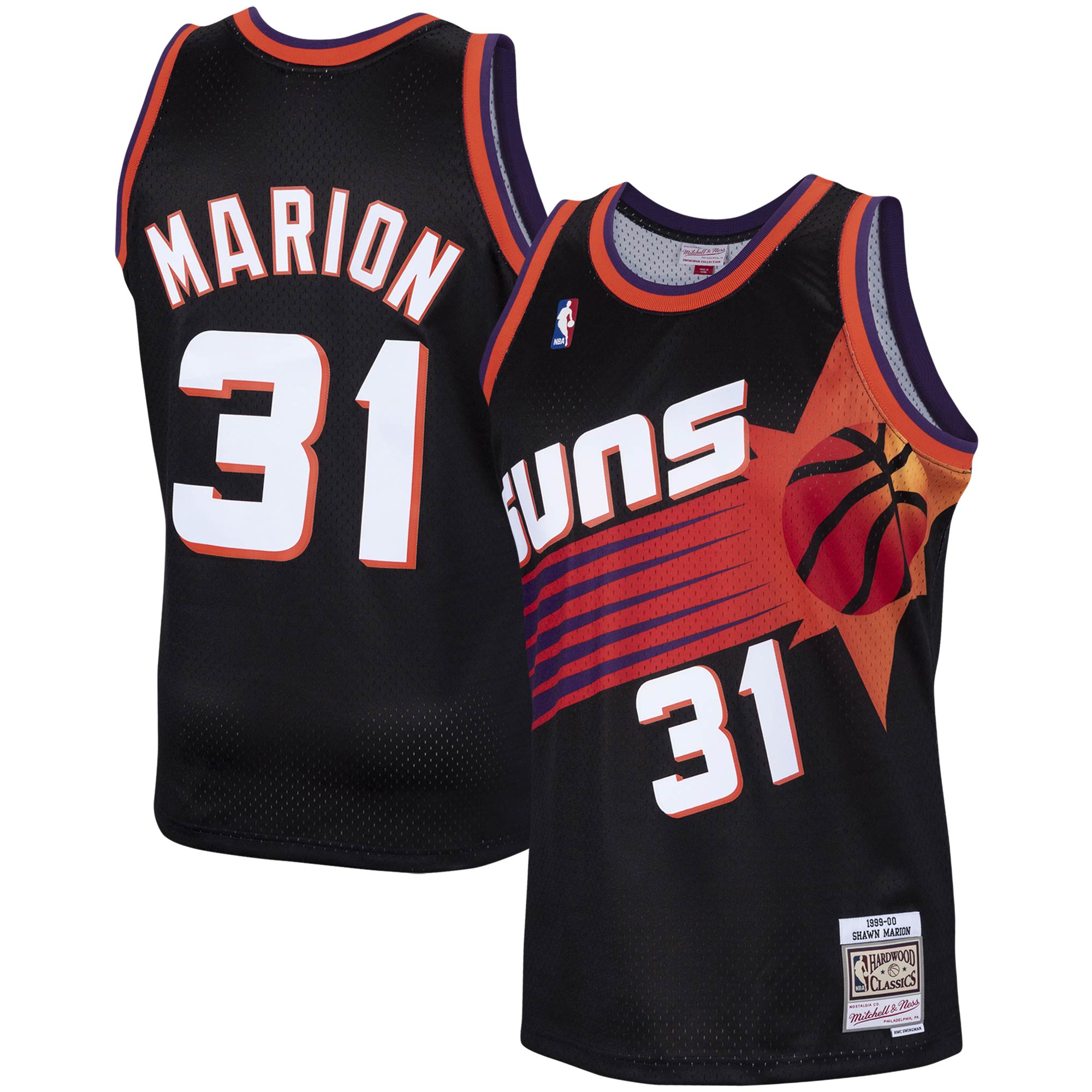 Phoenix Suns mens phoenix suns shawn marion mitchell  ness black 199900 hardwood classics swingman jersey Collection | Official Suns Shop