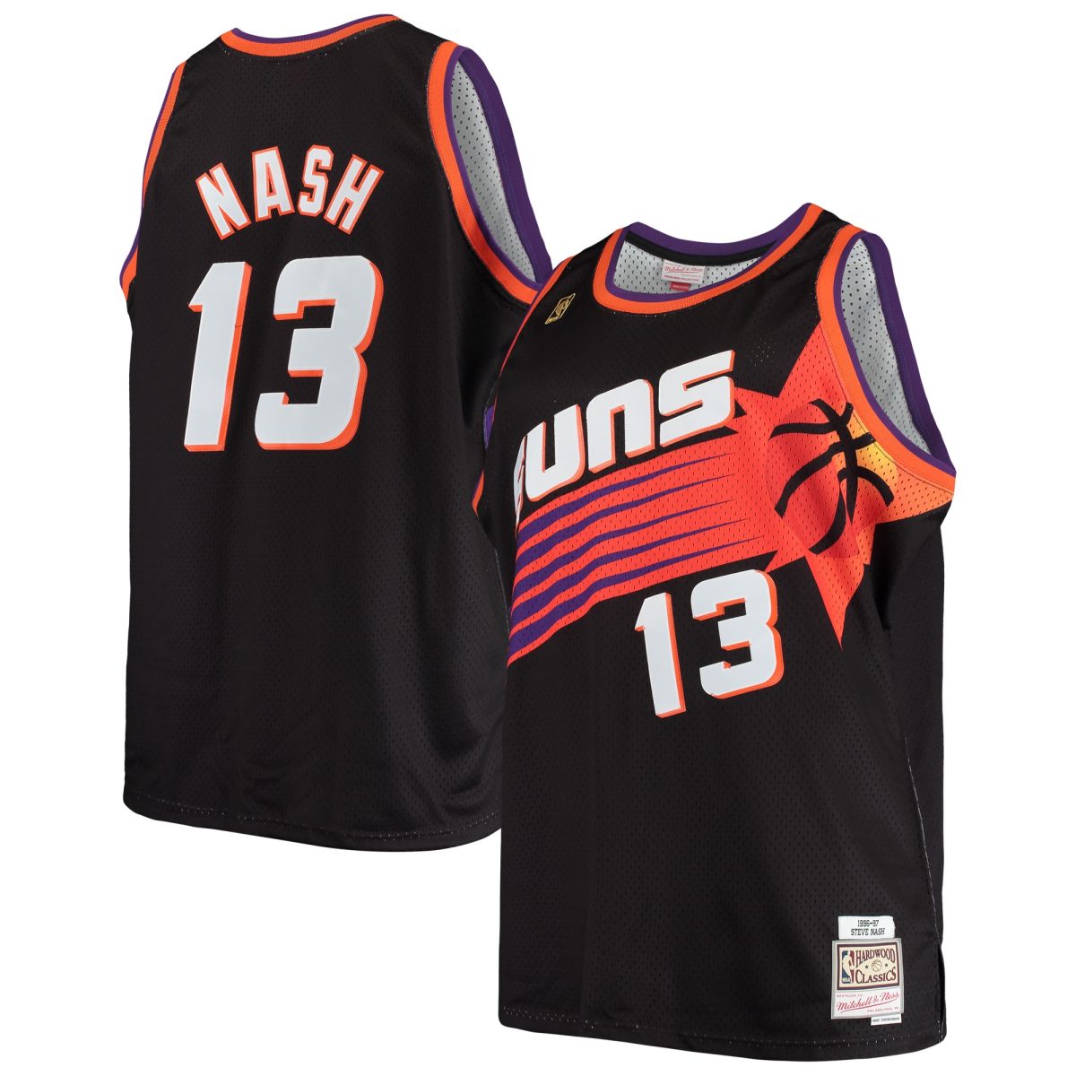 Phoenix Suns mens phoenix suns steve nash mitchell  ness black 199697 big  tall hardwood classics swingman jersey Collection | Official Suns Shop