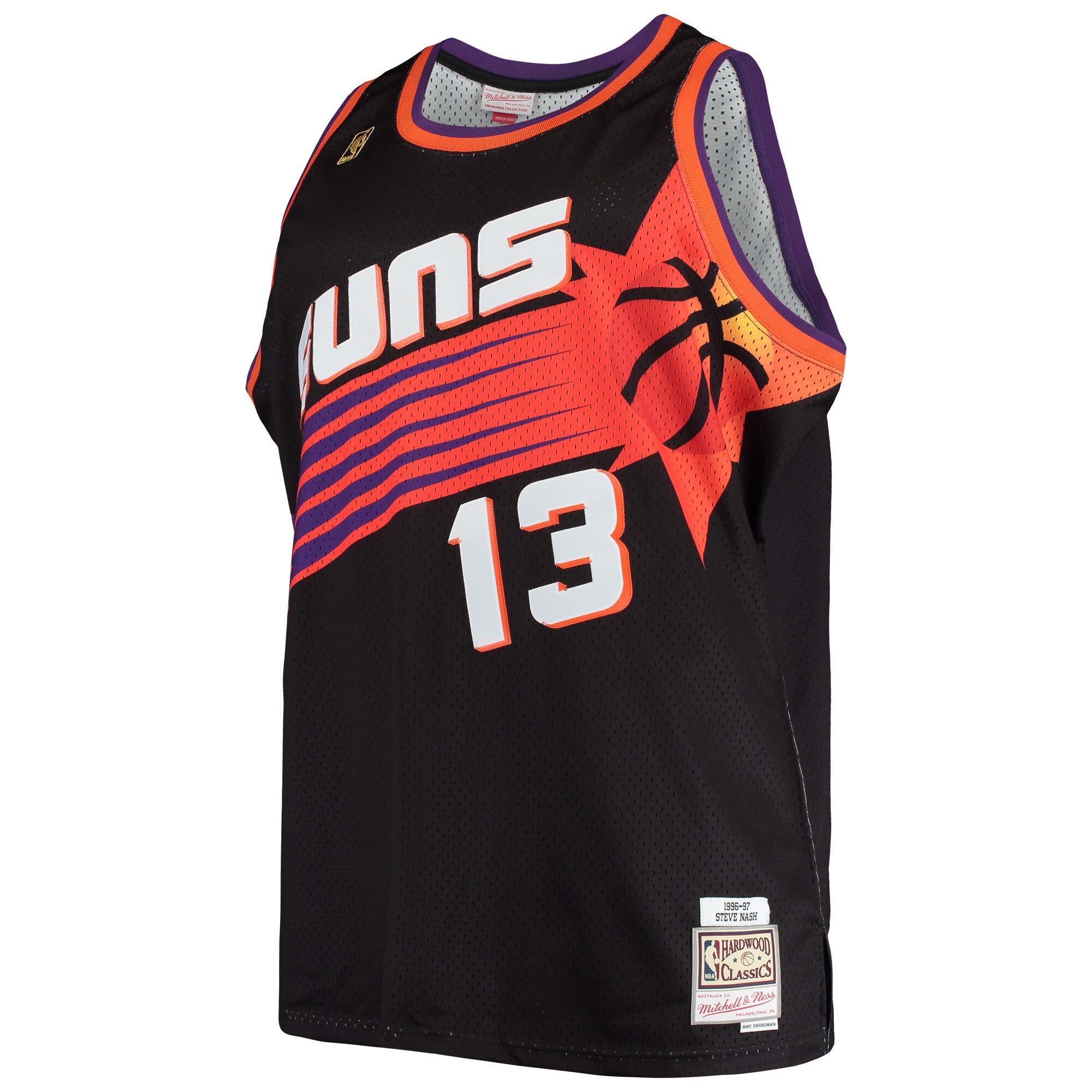 Phoenix Suns mens phoenix suns steve nash mitchell  ness black 199697 big  tall hardwood classics swingman jersey Collection | Official Suns Shop