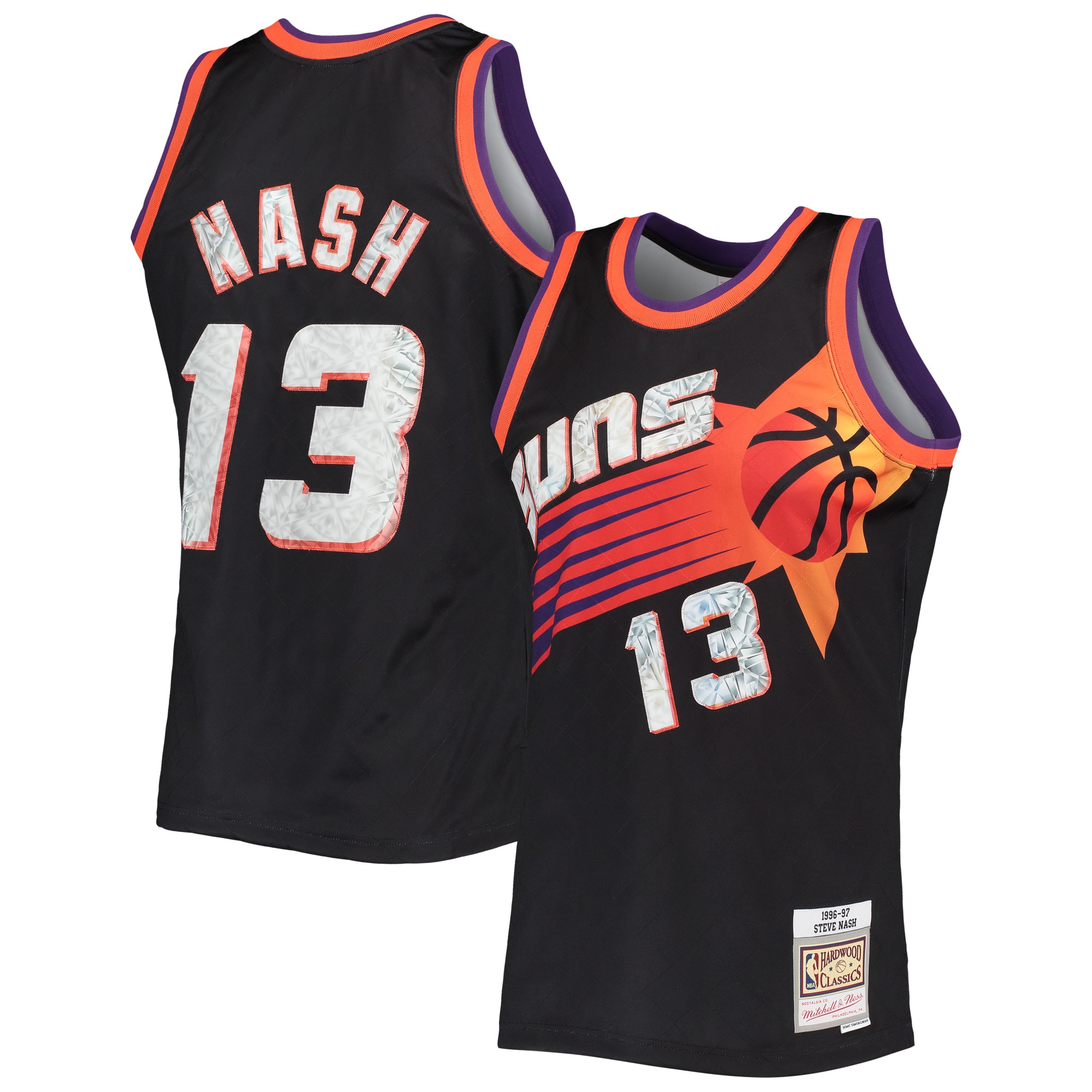Phoenix Suns mens phoenix suns steve nash mitchell  ness black 199697 hardwood classics nba 75th anniversary diamond swingman jersey Collection | Official Suns Shop