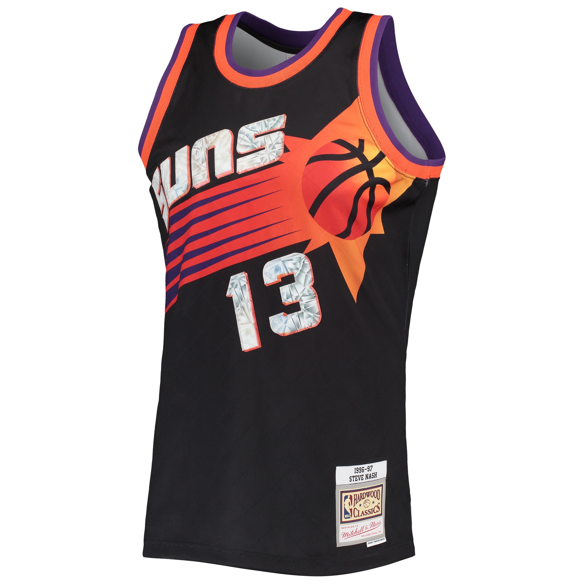 Phoenix Suns mens phoenix suns steve nash mitchell  ness black 199697 hardwood classics nba 75th anniversary diamond swingman jersey Collection | Official Suns Shop