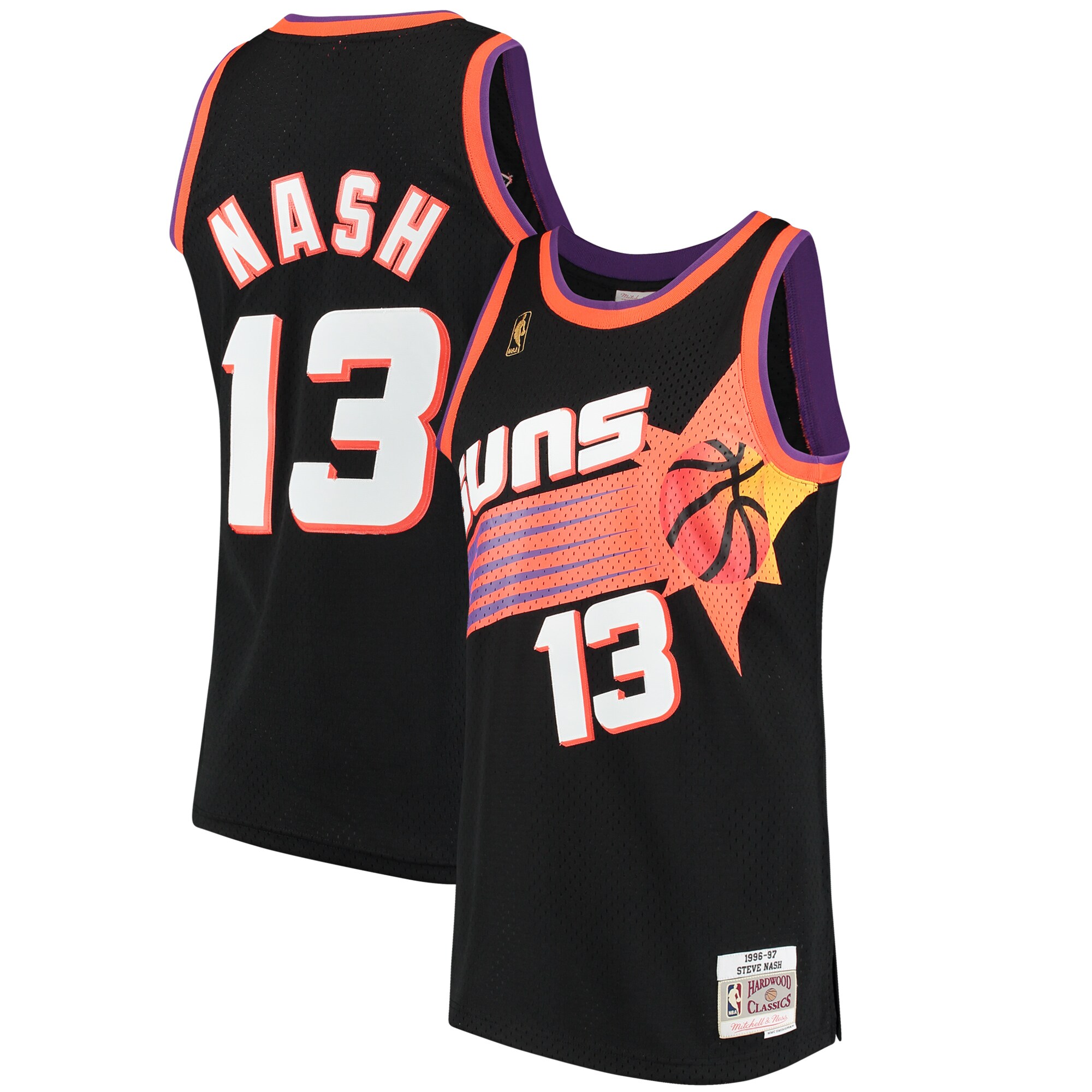 Phoenix Suns mens phoenix suns steve nash mitchell  ness black 199697 hardwood classics swingman jersey Collection | Official Suns Shop