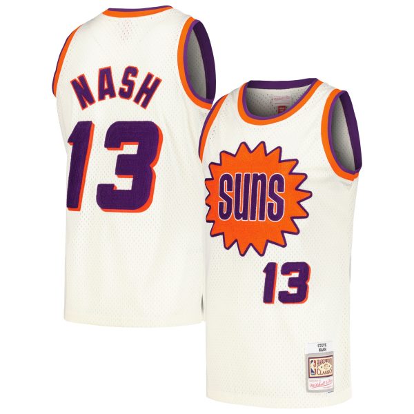 Phoenix Suns mens phoenix suns steve nash mitchell  ness cream chainstitch swingman jersey Collection | Official Suns Shop