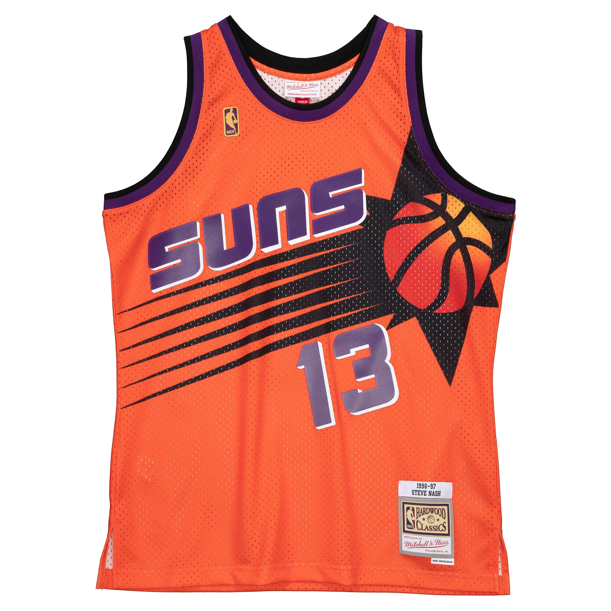 Phoenix Suns mens phoenix suns steve nash mitchell  ness orange 1996-97 hardwood classics reload 2.0 swingman jersey Collection | Official Suns Shop