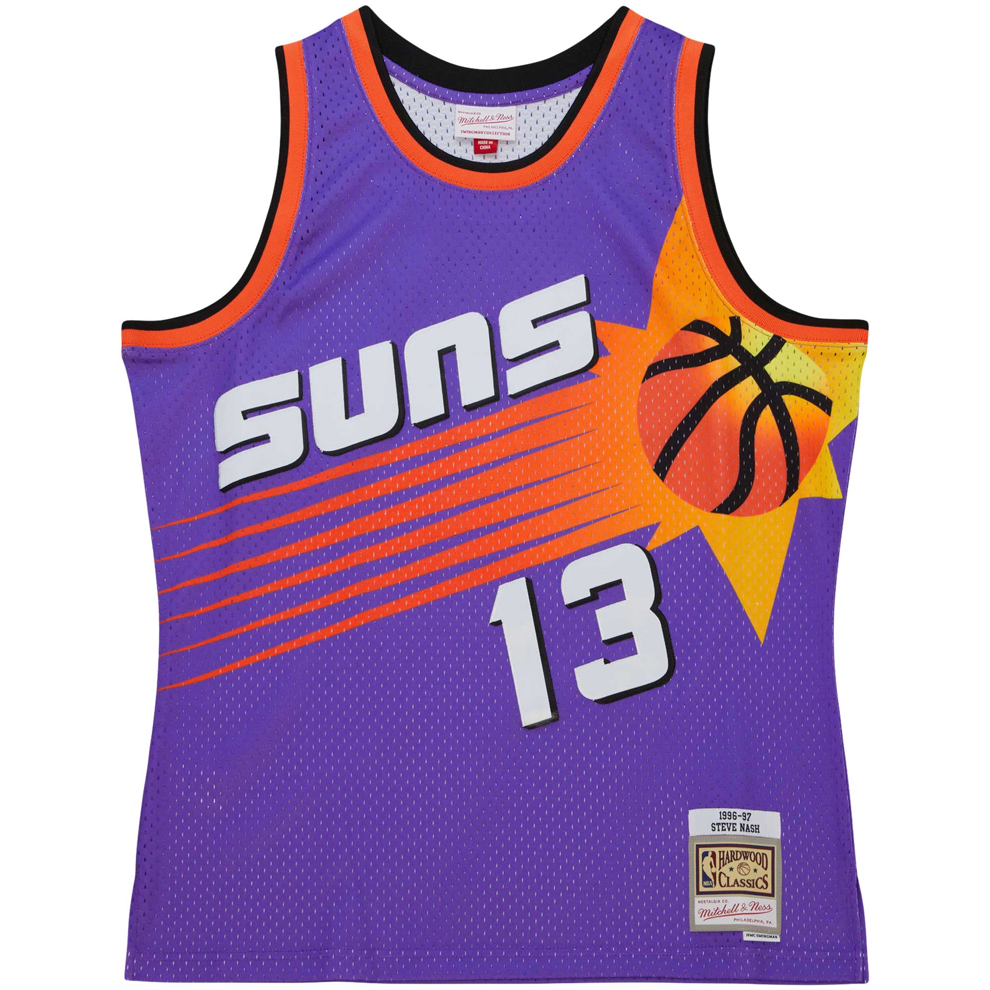 Phoenix Suns mens phoenix suns steve nash mitchell  ness purple hardwood classics 199697 tropical swingman jersey Collection | Official Suns Shop