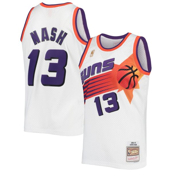 Phoenix Suns mens phoenix suns steve nash mitchell  ness white 199697 hardwood classics swingman jersey Collection | Official Suns Shop