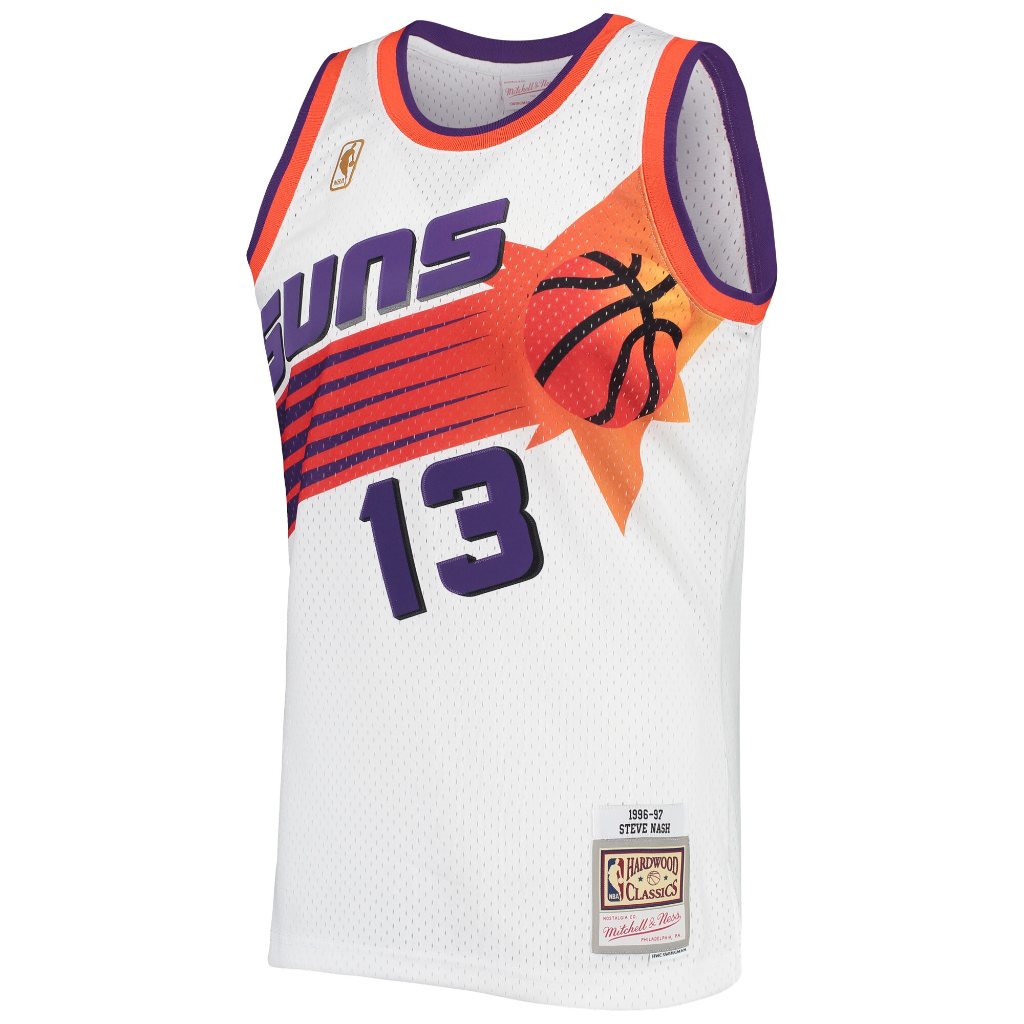 Phoenix Suns mens phoenix suns steve nash mitchell  ness white 199697 hardwood classics swingman jersey Collection | Official Suns Shop