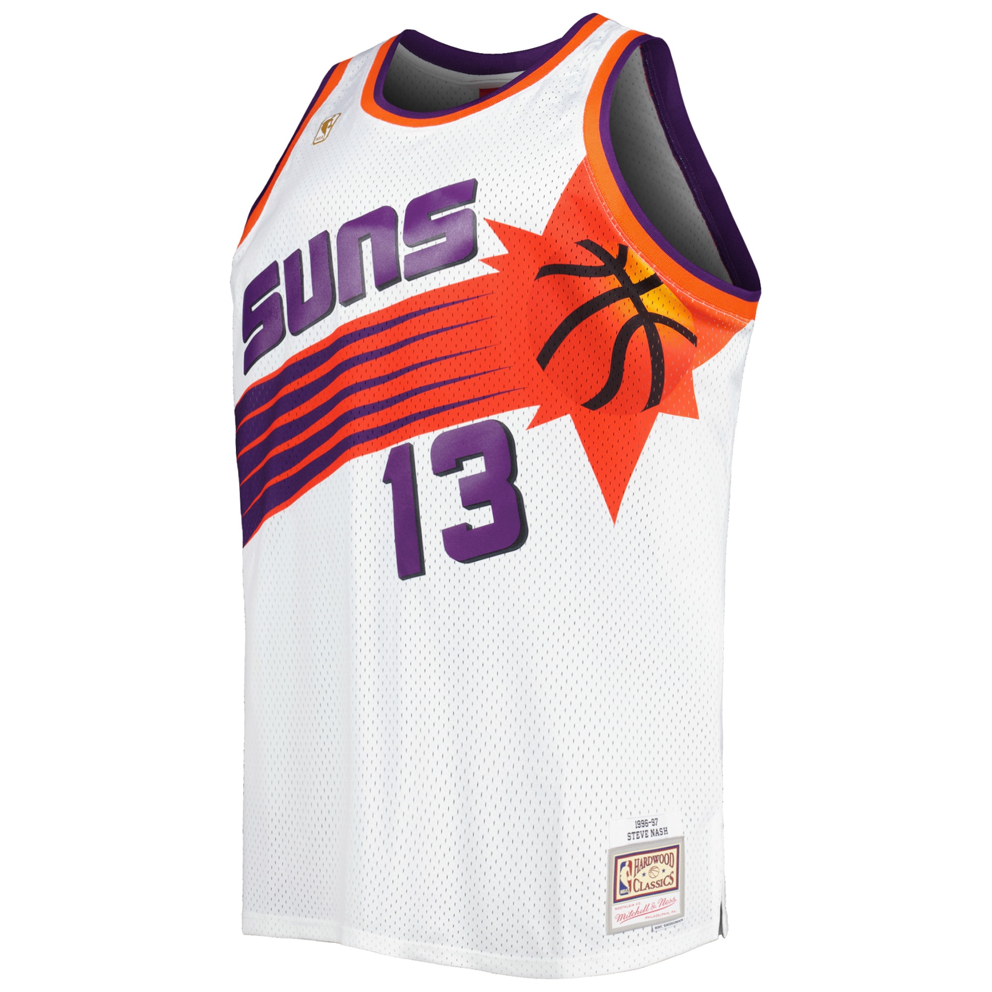 Phoenix Suns mens phoenix suns steve nash mitchell  ness white big  tall hardwood classics 199697 swingman jersey Collection | Official Suns Shop