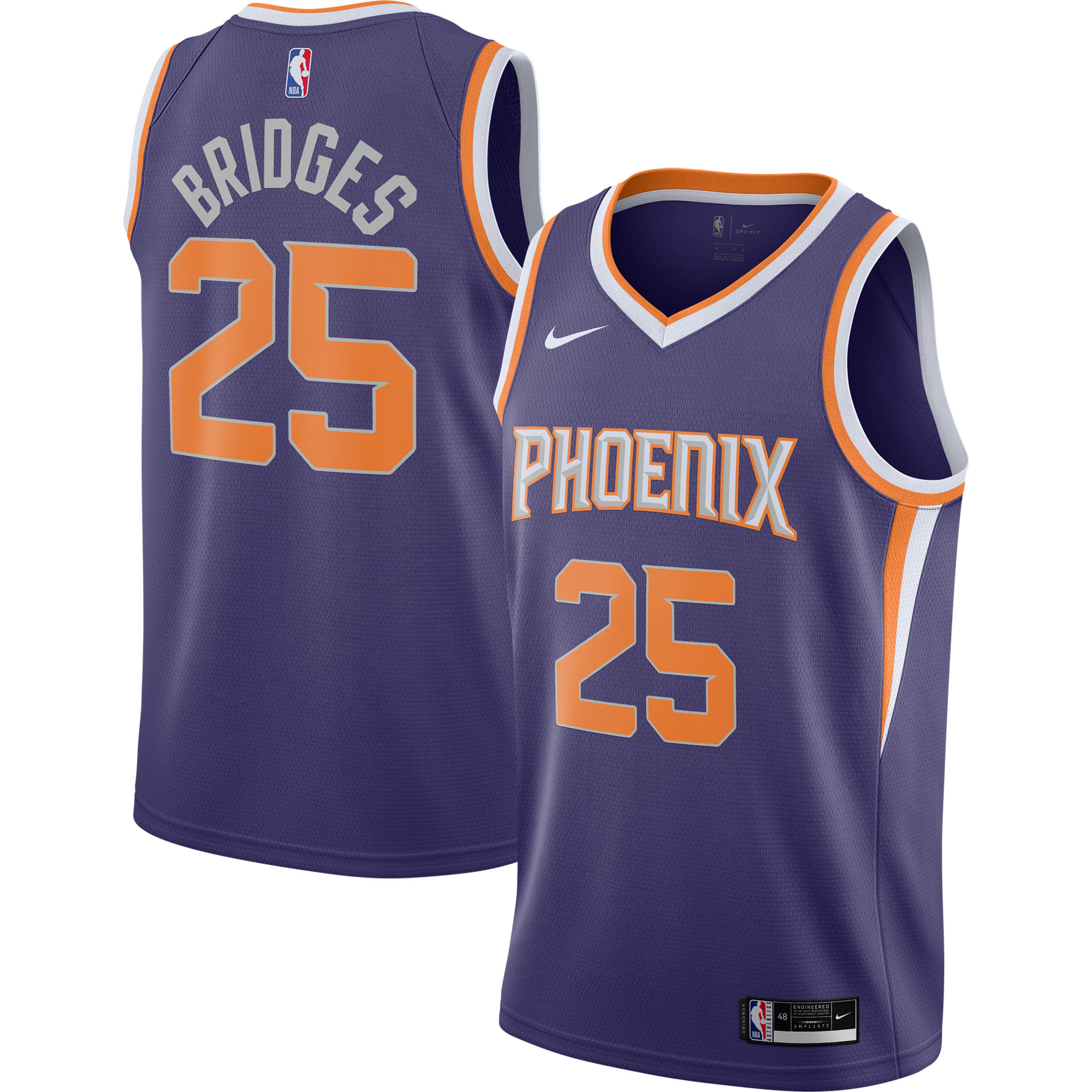Phoenix Suns phoenix suns mikal bridges nike purple 202021 swingman player jersey – icon edition Collection | Official Suns Shop