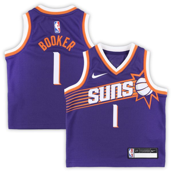 Phoenix Suns toddler phoenix suns devin booker nike purple swingman player jersey – icon edition Collection | Official Suns Shop