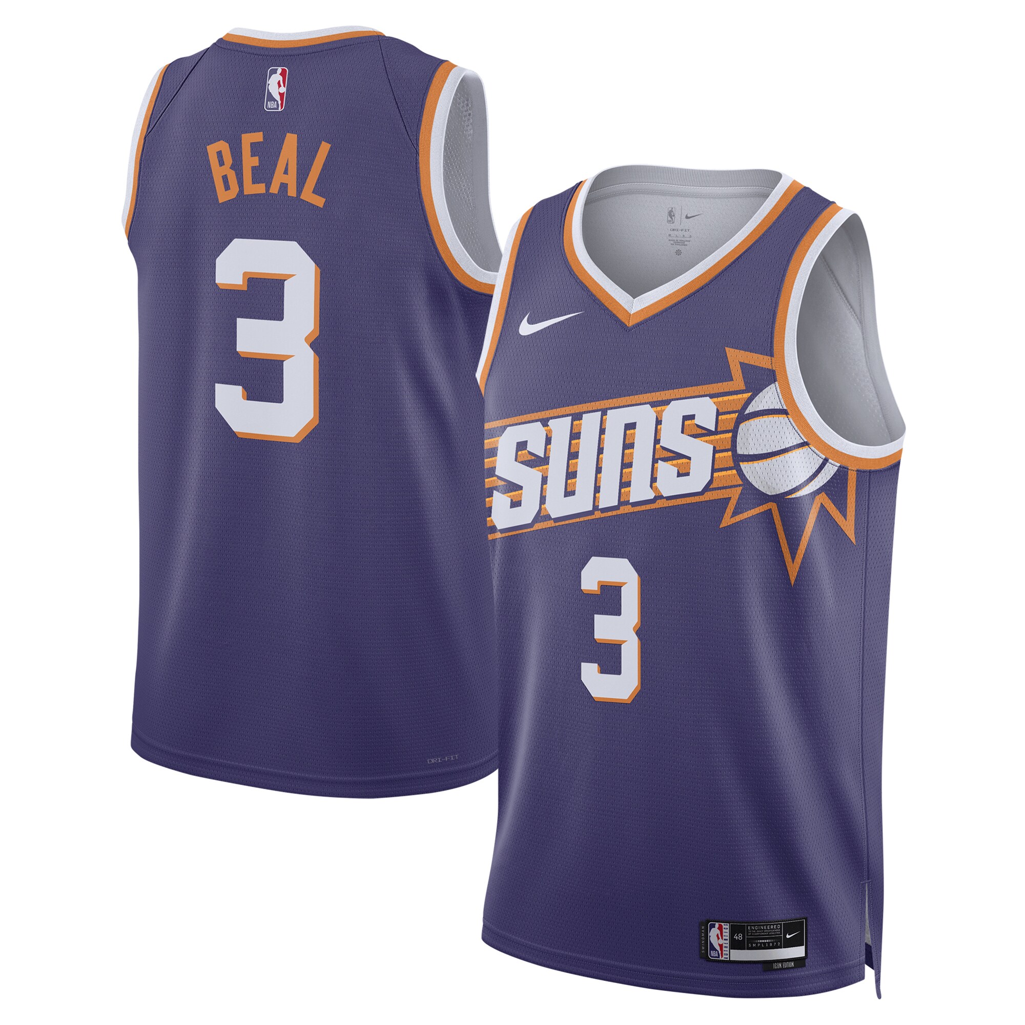 Phoenix Suns unisex phoenix suns bradley beal nike purple swingman jersey – icon edition Collection | Official Suns Shop