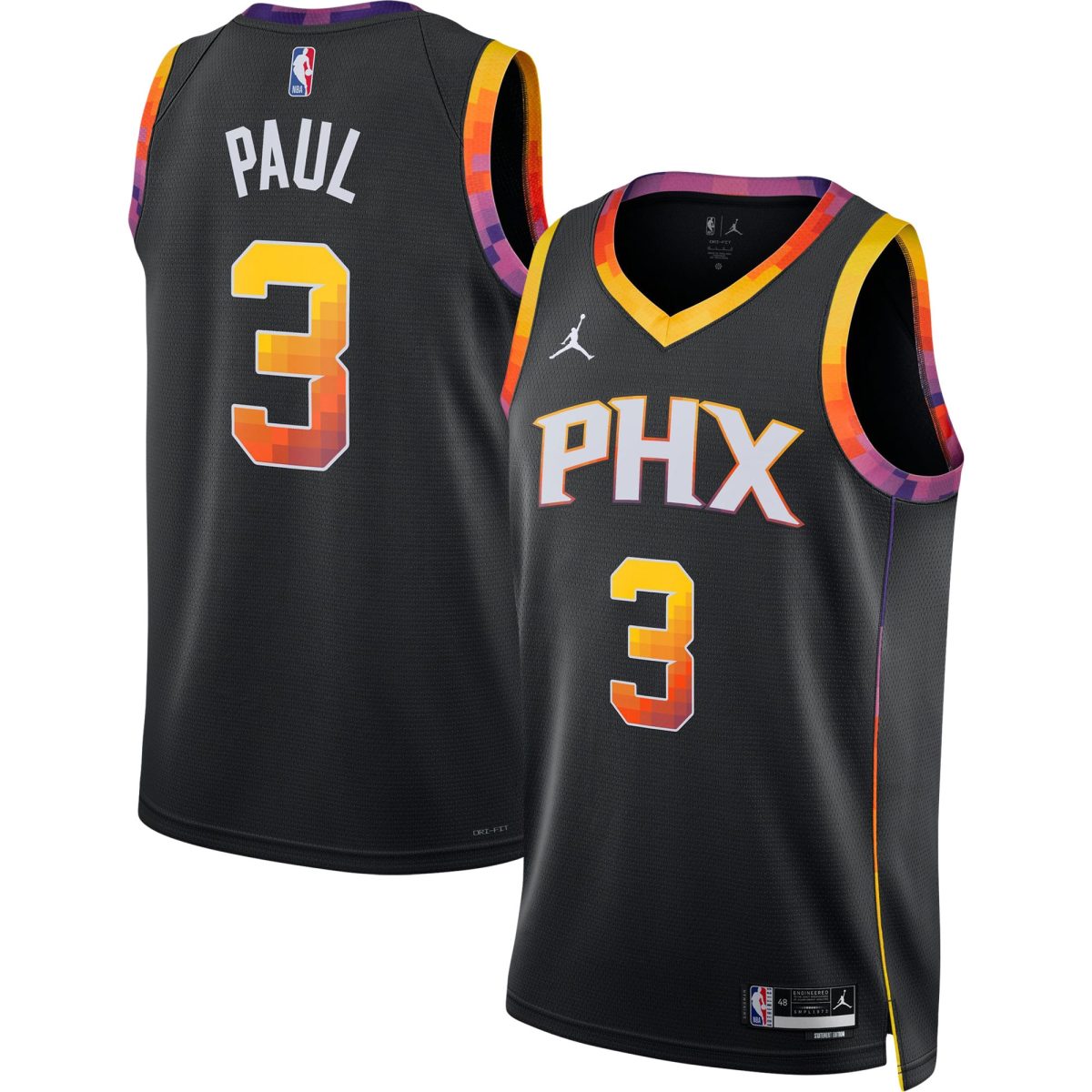 Phoenix Suns unisex phoenix suns chris paul jordan brand black swingman jersey – statement edition Collection | Official Suns Shop