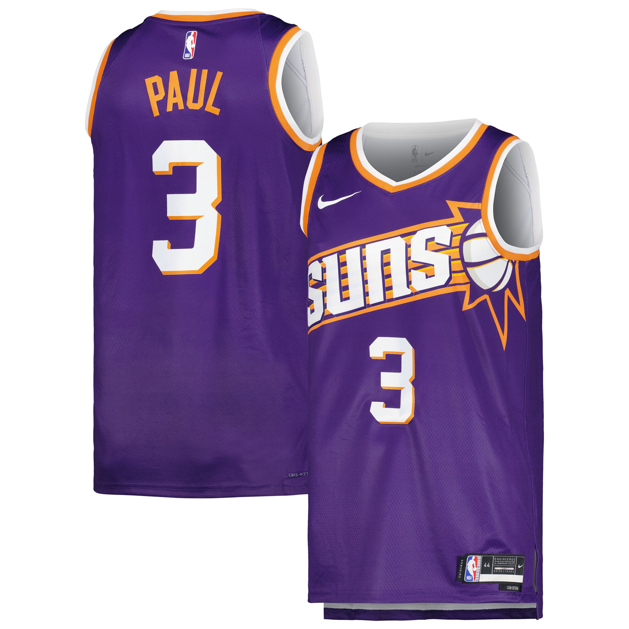 Phoenix Suns unisex phoenix suns chris paul nike purple swingman jersey – icon edition 5270440 Collection | Official Suns Shop