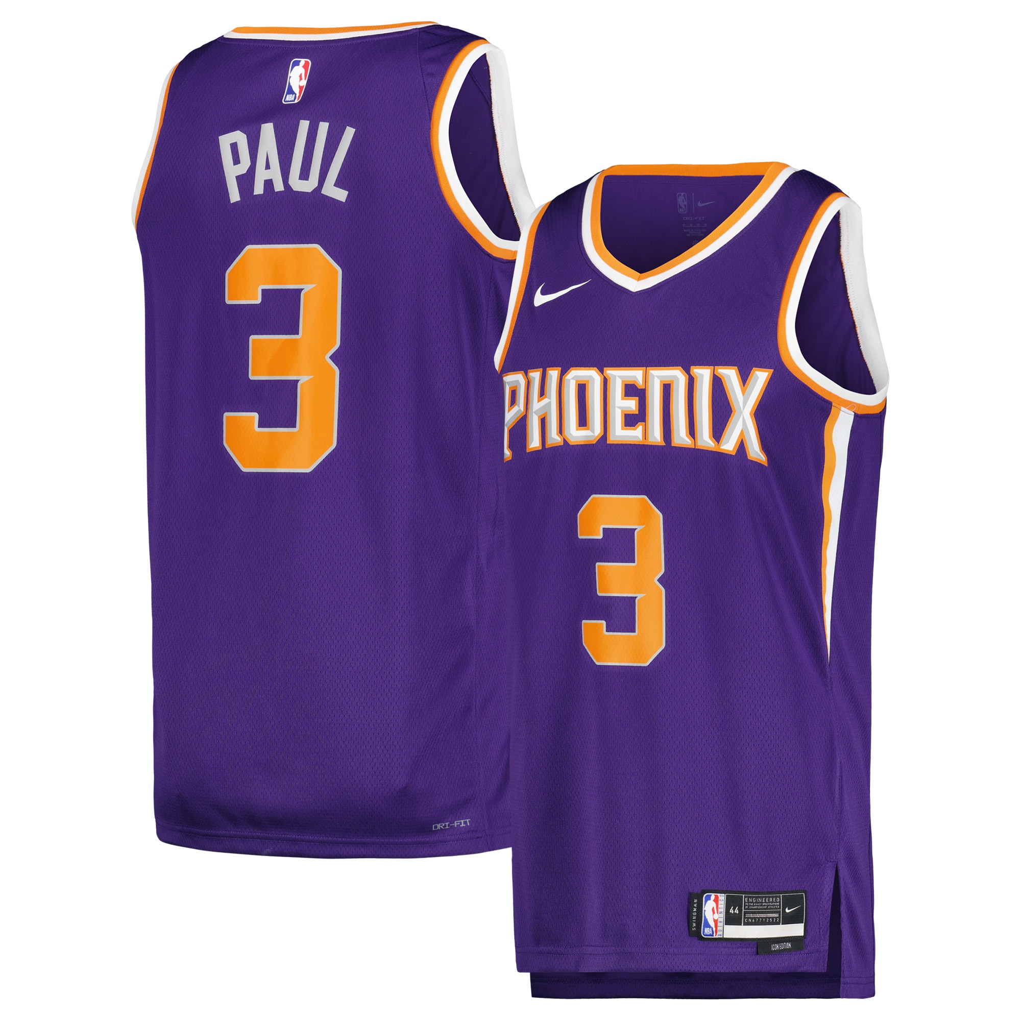 Phoenix Suns unisex phoenix suns chris paul nike purple swingman jersey – icon edition Collection | Official Suns Shop
